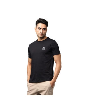 Greys&Blues Pima Round neck T-Shirt-Black